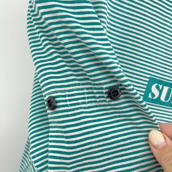 Stone Island × Supreme S/S 2015 Men's XL Long sleeve Green Striped AS IS - Picture 12 of 16
